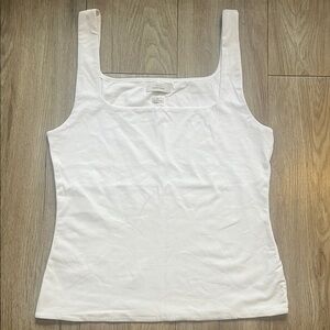 Babaton White Square-Neck Tank